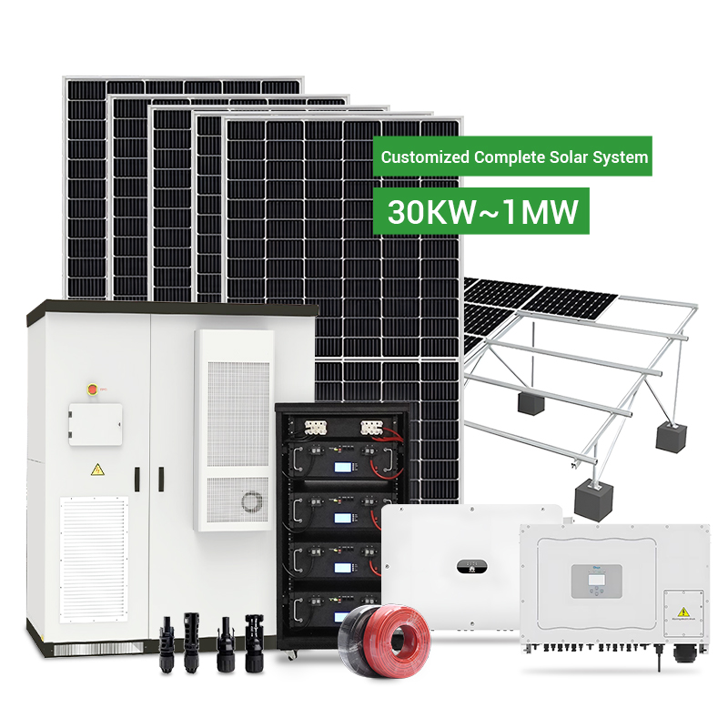 Factory Priced 50kw 100kw 500kw 1MW Hybrid off Grid Complete Solar Photovoltaic Systems for Home