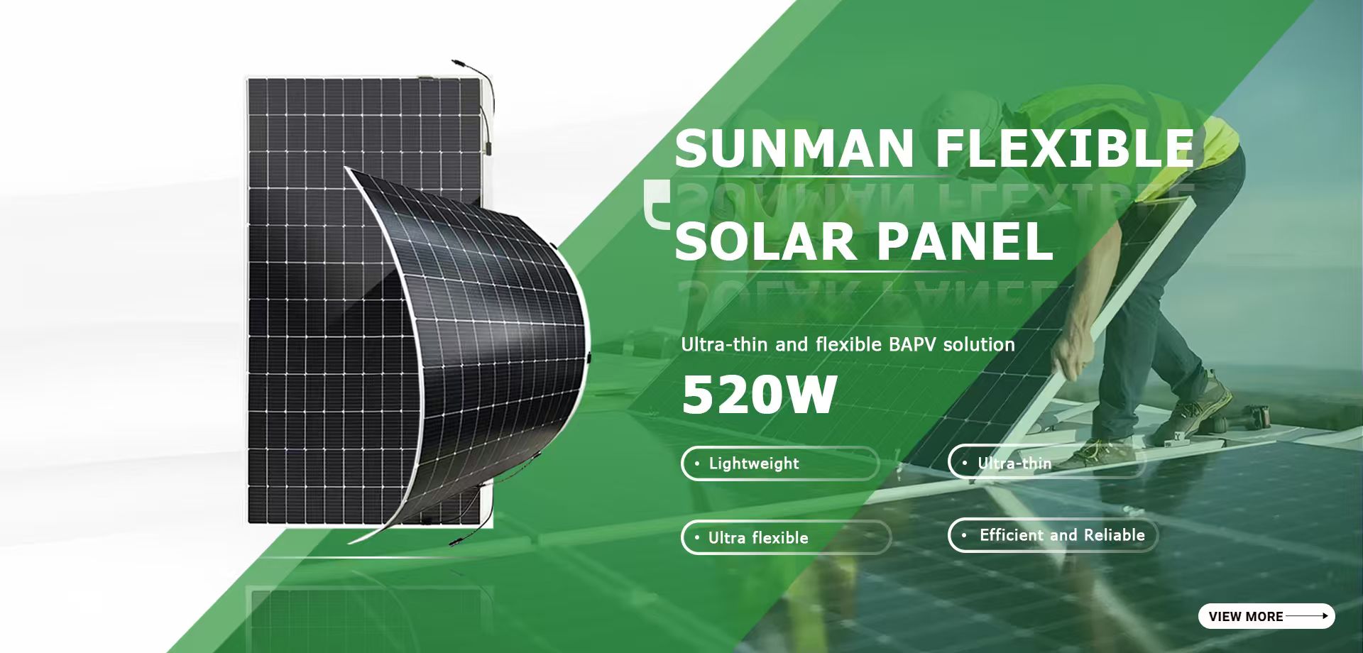 flexibles Solarpanel-Banner