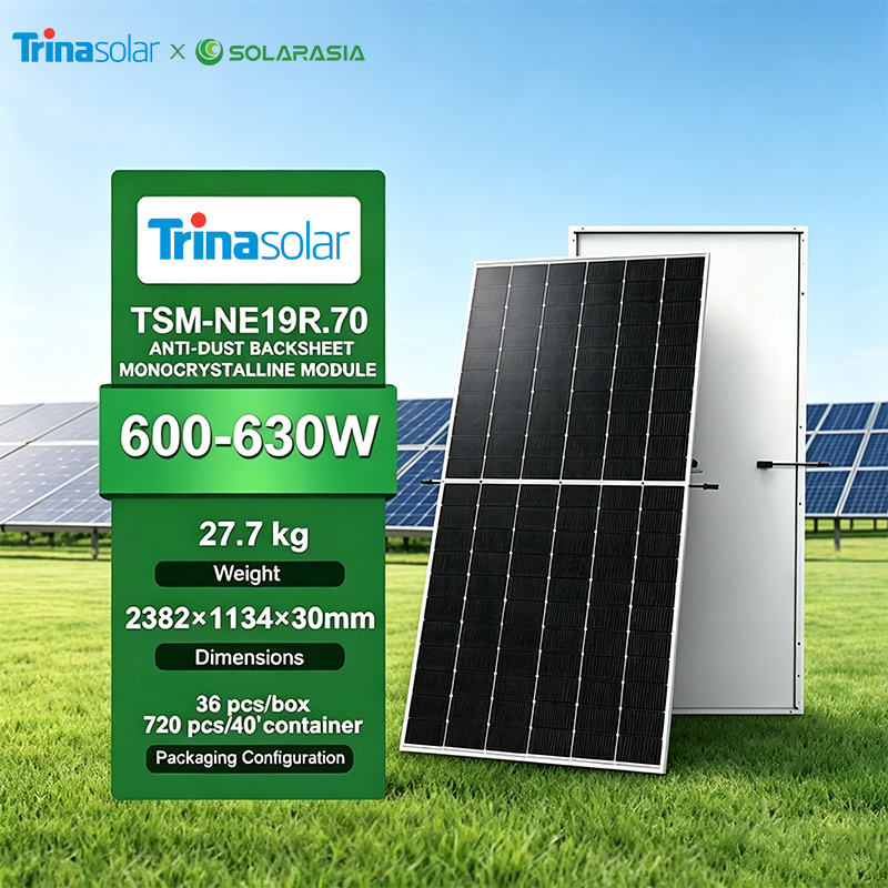 Trina N Type i TOPCon Solar Panel 600W 610W 620W 630W High Power Monocrystalline n type solar panels kit for home